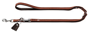 Training Leash Cody, 15/200 Bison Leather, Cognac/Dark Brown | Hunter