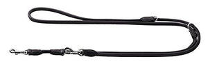 Train.Leash Round & Soft Elk Petit 6/200 Elkskin Black | Hunter
