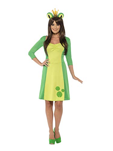 Smiffys Adult Women's Frog Costume, Dress and Headpiece, Party Animals, Serious Fun, Size: XS, 43398
