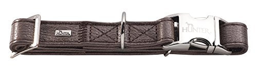 Collar Capri Pearl Alu-Strong, L Brown, Leather | Hunter