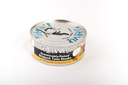 Fish 4 Ever Skipjack Steaks in Coconut Oil 160g(Pack of 15)