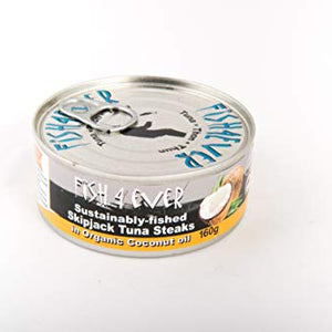 Fish 4 Ever Skipjack Steaks in Coconut Oil 160g(Pack of 15)