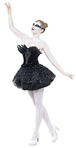 Smiffys Adult Women's Gothic Swan Masquerade Costume, Dress, Carnival of the Damned, Halloween, Size: S, 27313