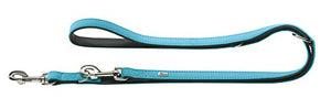 Training Leash Softie 20/200 Nickel Artificial Leather Turquoise/ Black | Hunter