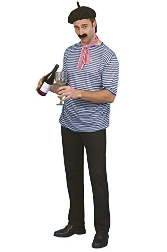 Smiffys 21305 Men's French Costume, Black, Size M