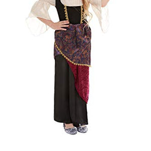 Smiffys 50786S Deluxe Fortune Teller Costume, Girls, Multi-Colour, S - Age 4-6 years