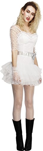 Fever Adult Women's 80's Chick Costume, Lace Tutu Dress, Retro, Size L, 22817