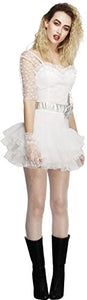 Fever Adult Women's 80's Chick Costume, Lace Tutu Dress, Retro, Size L, 22817