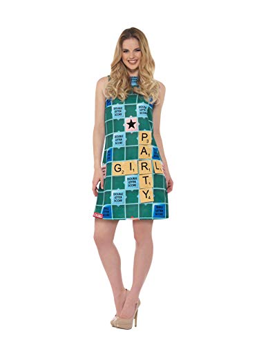 Smiffys 42999S Officially Licensed Scrabble Costume, Green, S - UK size 08-10