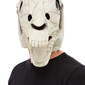Smiffys 50826 Unicorn Skull Latex Mask, Unisex Adult, White