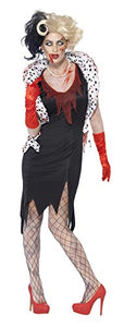 Smiffys Adult Women's Zombie Evil Madame Costume, Dress, Bolero, Gloves and Necklace, Zombie Alley, Halloween, Size L, 44360