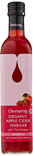 Clearspring Organic Raspberry Apple Cider Vinegar with The Mother, 500g