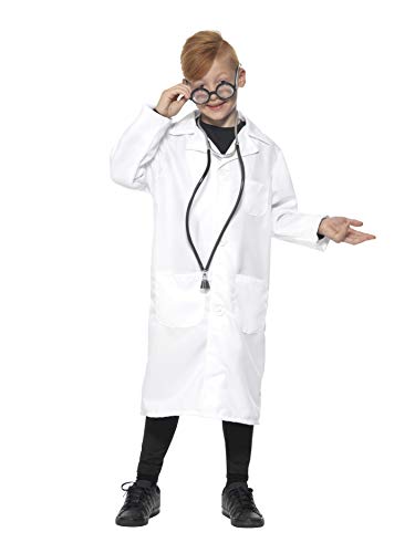 Smiffys 48375L Doctor/Scientist Costume, Unisex, White, L - UK Age 10-12 yrs