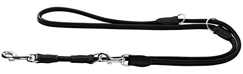 Training Leash Round & Soft Elk 8/200 Elkskin Black | Hunter