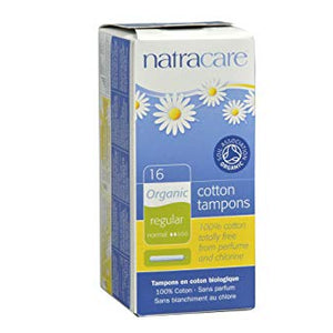 Natracare 100% Organic Cotton Tampons Regular W/ Applicator - 16 Tampons