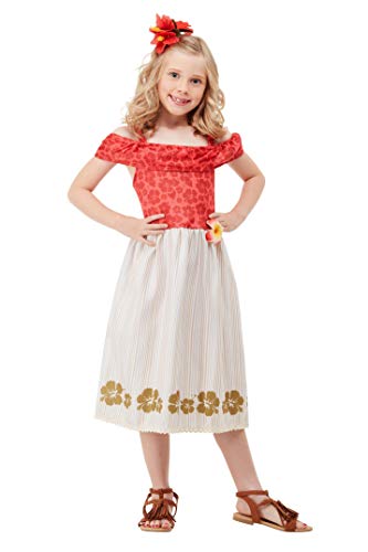 Smiffys 51031L Hawaiian Princess Costume, Girls, Red, L - Age 10-12 years