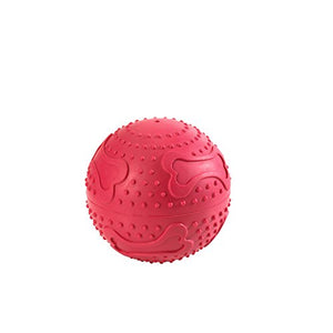 Dog Toy Treat Ball, 11,5 Cm Rubber Red  Pack Of 3 | Hunter
