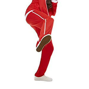 Smiffys 52416ML Sporty Power Costume, Women, Red & White, M to L - UK Size 12-18