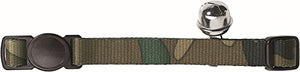Cat Collar Camouflage Nylon Green, Safety Click  Pack Of 3 | Hunter