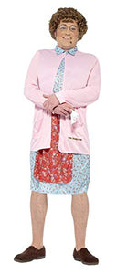 Smiffys Men's Mrs Brown Costume, Dress, Cardigan, Wig, Glasses, Handkerchief & Mole, Size: L, Color: Multi, 27076