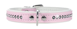 Collar Modern Art Luxus 27/11 Nickel Artificial Leather Light Pink/ White | Hunter