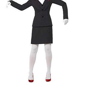Smiffys Women's Saw Jigsaw Costume, Jacket, Shirt, Skirt, Bow Tie, Gloves & Make-Up, Size: L, Color: Black, 25918