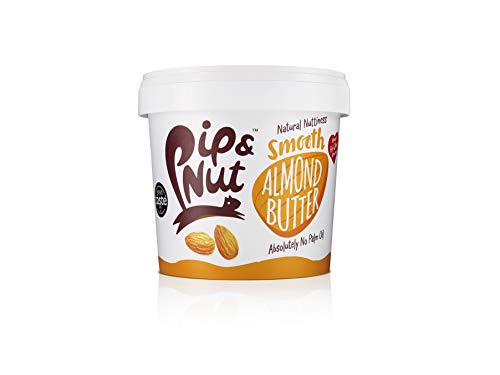 Pip & Nut Smooth Almond Butter - 1kg - Absolutely No Palm Oil, Californian Almonds, High in Fibre, Vegan Friendly
