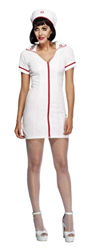 Fever Adult Women's No Nonsense Nurse Costume, Dress and Hat, Nurses, Size XS, 22016