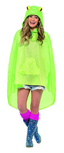 Smiffys Adult Unisex Frog Party Poncho, One Size, Color: Green, 27612