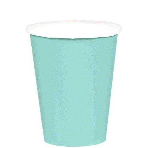 Party Perfect Disposable Paper Cups Tableware, 20 Pieces, Made from Paper, Robin s-egg Blue, 9 oz by Amscan
