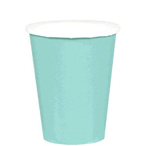 Party Perfect Disposable Paper Cups Tableware, 20 Pieces, Made from Paper, Robin s-egg Blue, 9 oz by Amscan