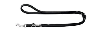 Training Leash Rolling Hills, 15/200 Black/Black, Leather | Hunter