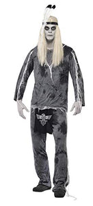 Smiffys Adult men's Ghost Town Indian Costume, Shirt, trousers and Headpiece, Ghost Town, Halloween, Size M, 28917