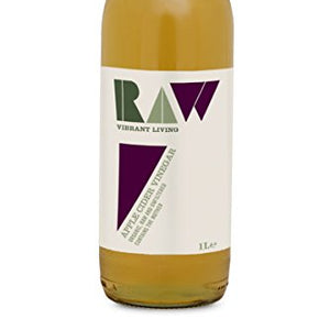 Raw Vibrant Living Organic Apple Cider Vinegar Unfiltered with the Mother 1 Litre