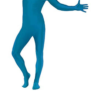 Smiffys, Men's Second Skin Costume in Blue, Body Suit with Fanny Pack, Size: L, 21739