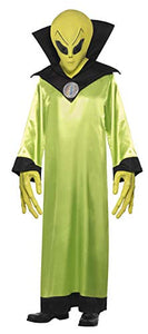 Smiffys Men's Alien Lord Costume, Robe, Mask and Hands, Legends of Evil, Size: M, Colour: Green, 22006