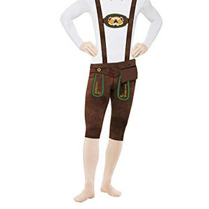 Smiffys Men's Bavarian Second Skin Suit with Hat, Size: L, Colour: Multi, 43924