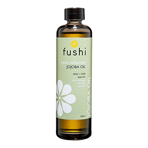 Fushi Organic Jojoba Oil 100 ml | Fresh-Pressed| Rich in Vitamin E | Best for Skin Cleansing, Dry Skin & Dry Hair | Hypoallergenic Oil | Ethical & Vegan Society Approved | Manufactured in the UK