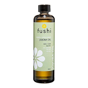 Fushi Organic Jojoba Oil 100 ml | Fresh-Pressed| Rich in Vitamin E | Best for Skin Cleansing, Dry Skin & Dry Hair | Hypoallergenic Oil | Ethical & Vegan Society Approved | Manufactured in the UK