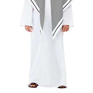 Smiffys 50802XL Deluxe Fake Sheikh Costume, Men, White, XL - Size 46"-48"