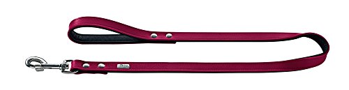 Leash Basic 13/110 Nickel-Plated Coated Split Leather Red/Black | Hunter