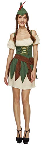 Fever Adult Women's Outlaw Warrior Costume, Dress, Sleeves, Hat and Belt, Once Upon a Time, Size: S, 32801