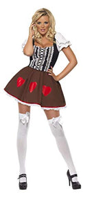 Fever Women's Heidi Costume, Dress, Size: S, Color: Brown, 38728