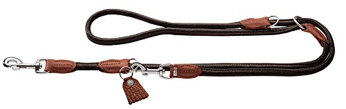 Training Leash Round & Soft Cody, 10/200 Bison Leather, Dark Brown | Hunter