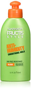 Garnier Fructis Style Anti-Humidity Smoothing Milk, All Hair Types, 5.1 oz. (Packaging May Vary)