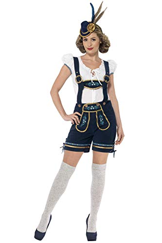 Smiffy's 45264S - Traditional Deluxe Bavarian Costume with Lederhosen and Top (Small)