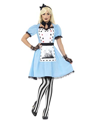 Smiffys 44712XS Blue Deluxe Dark Tea Party Costume with Dress