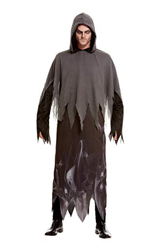 Smiffys 51068M Ghost Ghoul Costume, Unisex Adult, Black, M - Size 38"-40"