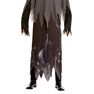 Smiffys 51068M Ghost Ghoul Costume, Unisex Adult, Black, M - Size 38"-40"