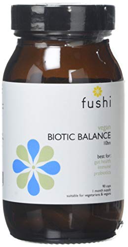 Fushi Biotic Vegan Balance 10 bn cfu Capsules, 90 Caps |Rich in Multi-Strain & Vitamin C | Contains FOS | for Vegetarians & Vegans | Made in The UK